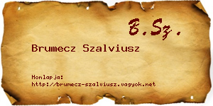 Brumecz Szalviusz névjegykártya